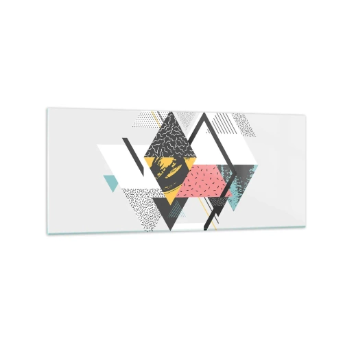 Obraz na skle - Variácie na trojuholník a kosoštvorec - 120x50 cm
