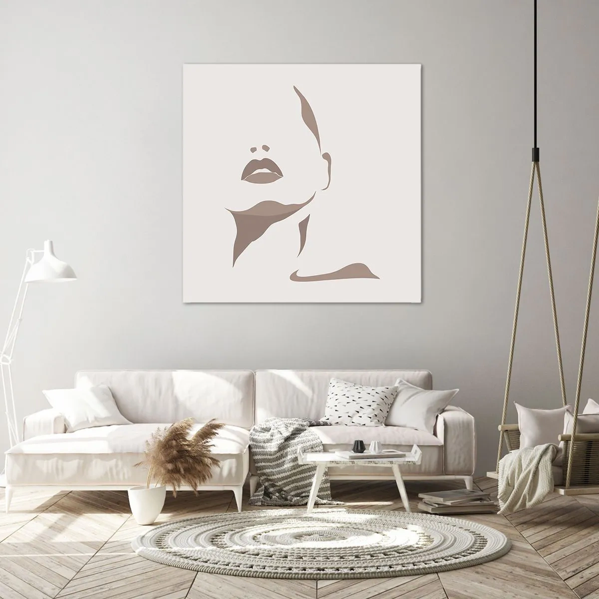 Obraz na plátne - Stvorená zo svetla a tieňa - 50x50 cm