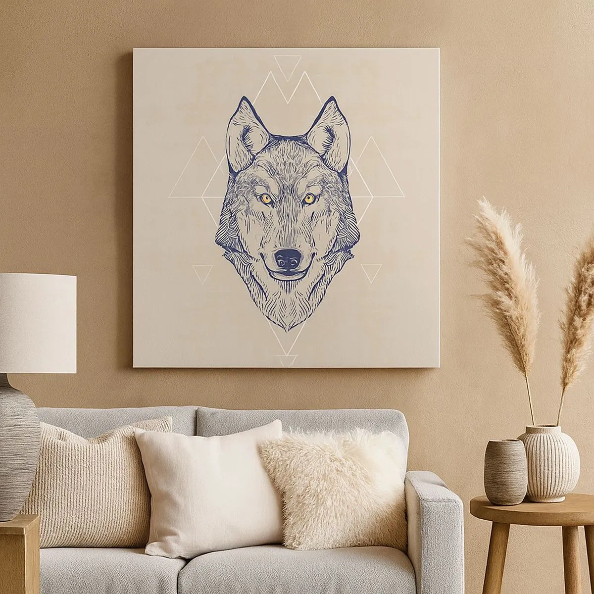 Obraz na plátne - Alfa o prenikavom pohľade - 30x30 cm