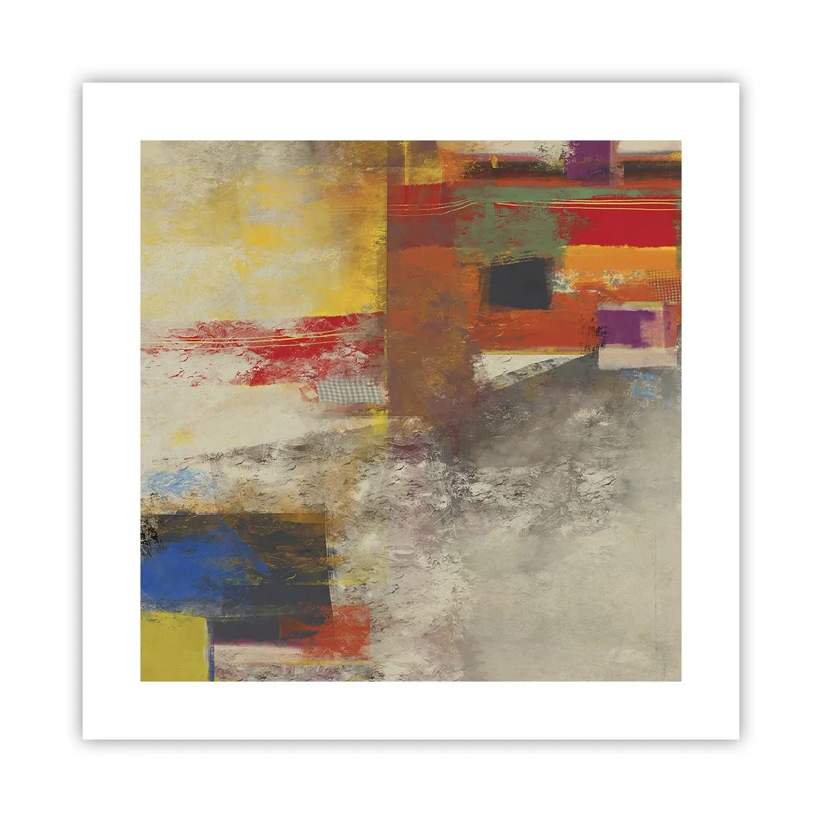 Plagát - Geometria farieb - 40x40 cm