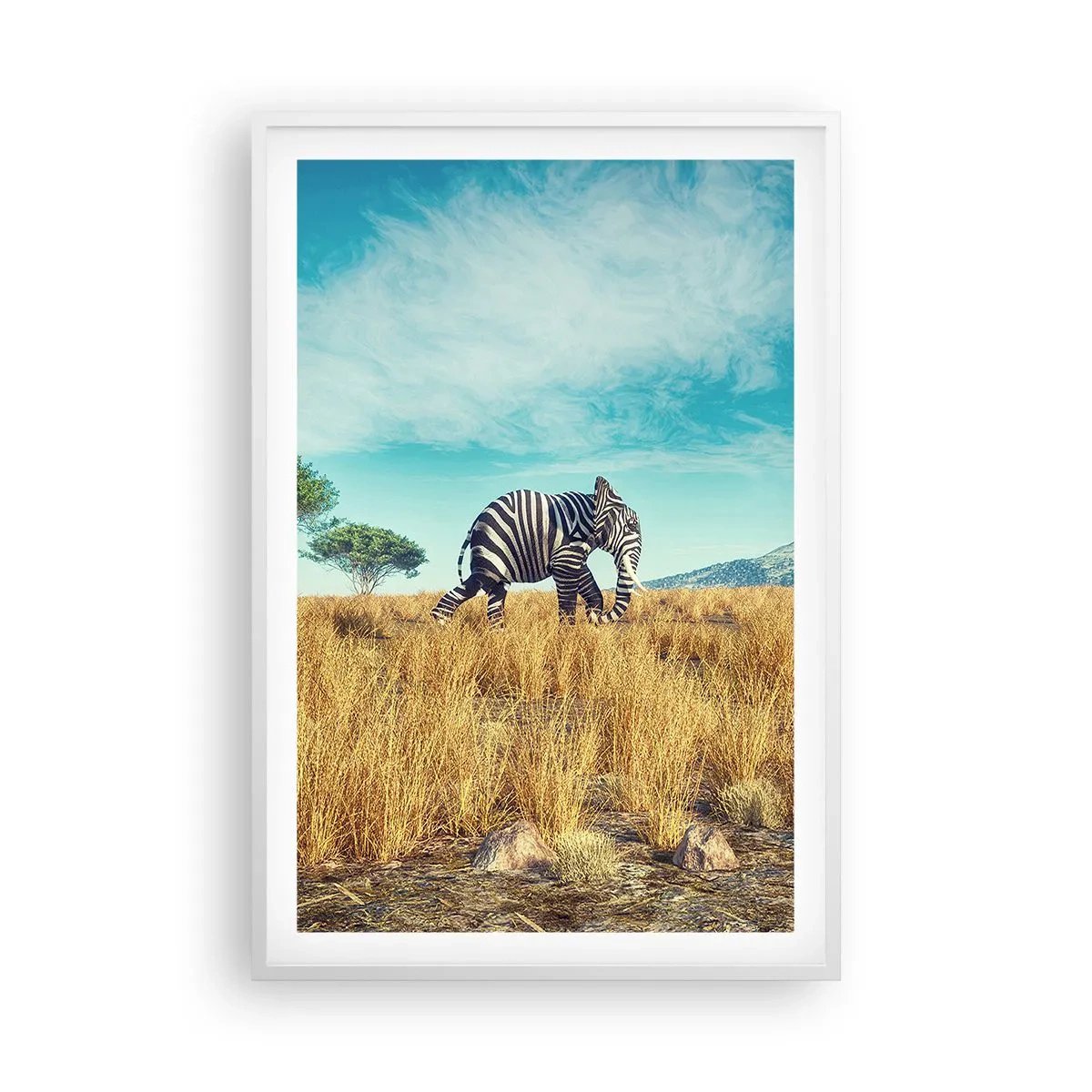 Plagát v bielom ráme - Šedá už nie je v móde - 61x91 cm