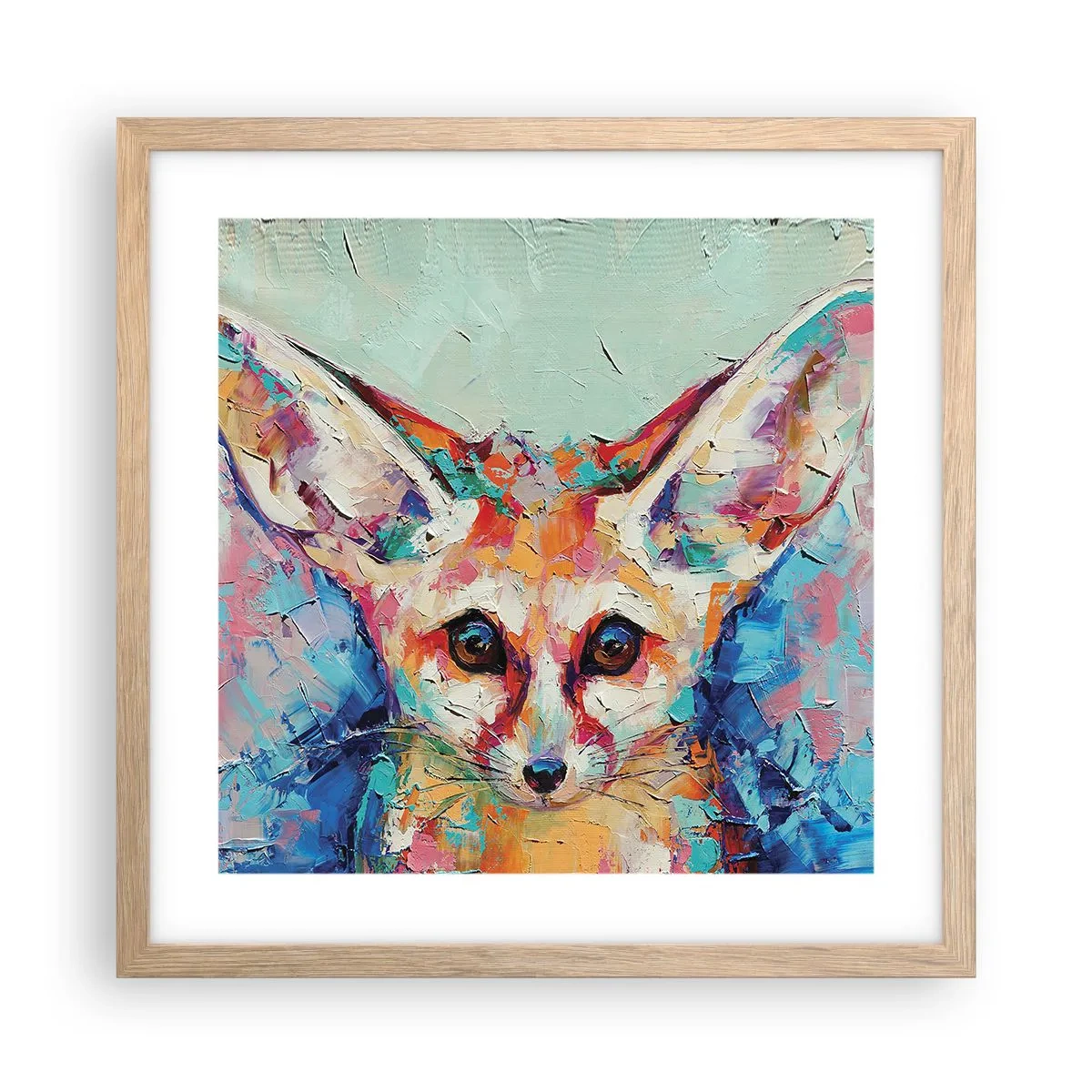 Plagát v ráme zo svetlého duba - Ste na mňa pripravení? - 40x40 cm