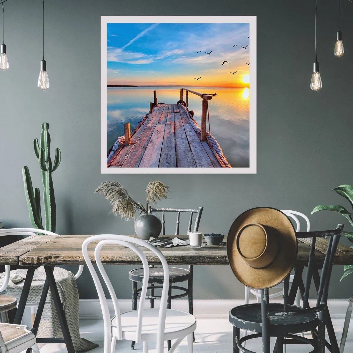 Plagát - Ísť pred seba smerom k slnku - 60x60 cm