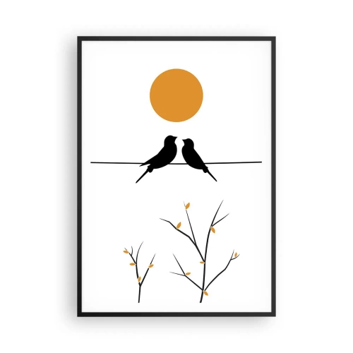 Plagát v čiernom ráme - Slávičí večer - 70x100 cm