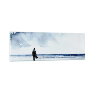 Obraz na skle - Rozhovor s morom - 90x30 cm