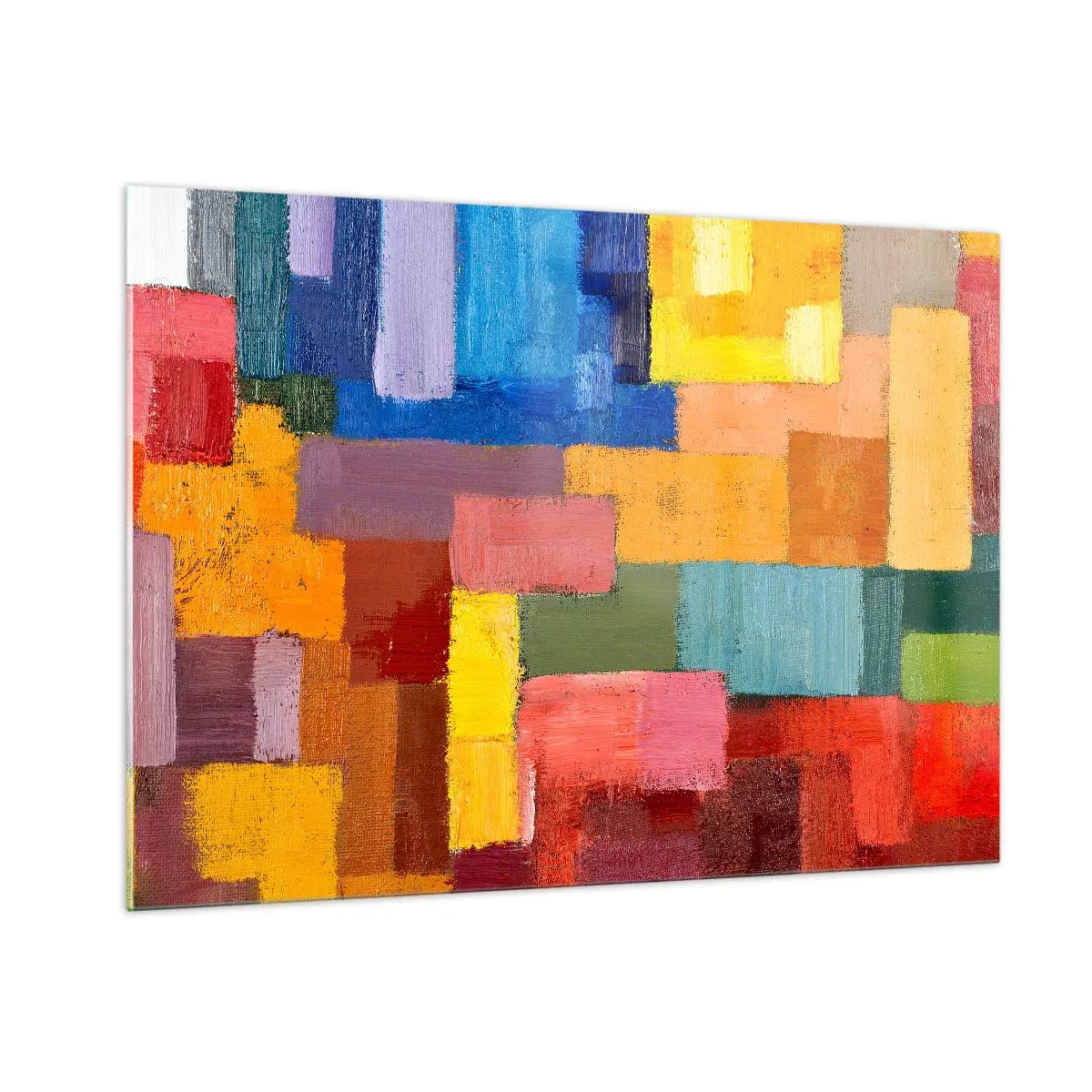 Obraz na skle - Každý iný, všetky farebné - 100x70 cm