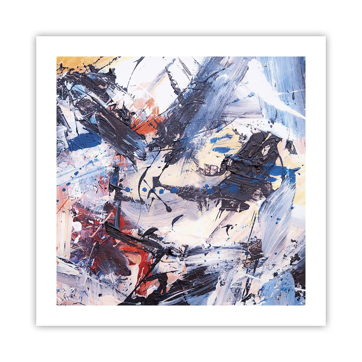 Plagát - Bláznivý tanec abstrakcie - 50x50 cm