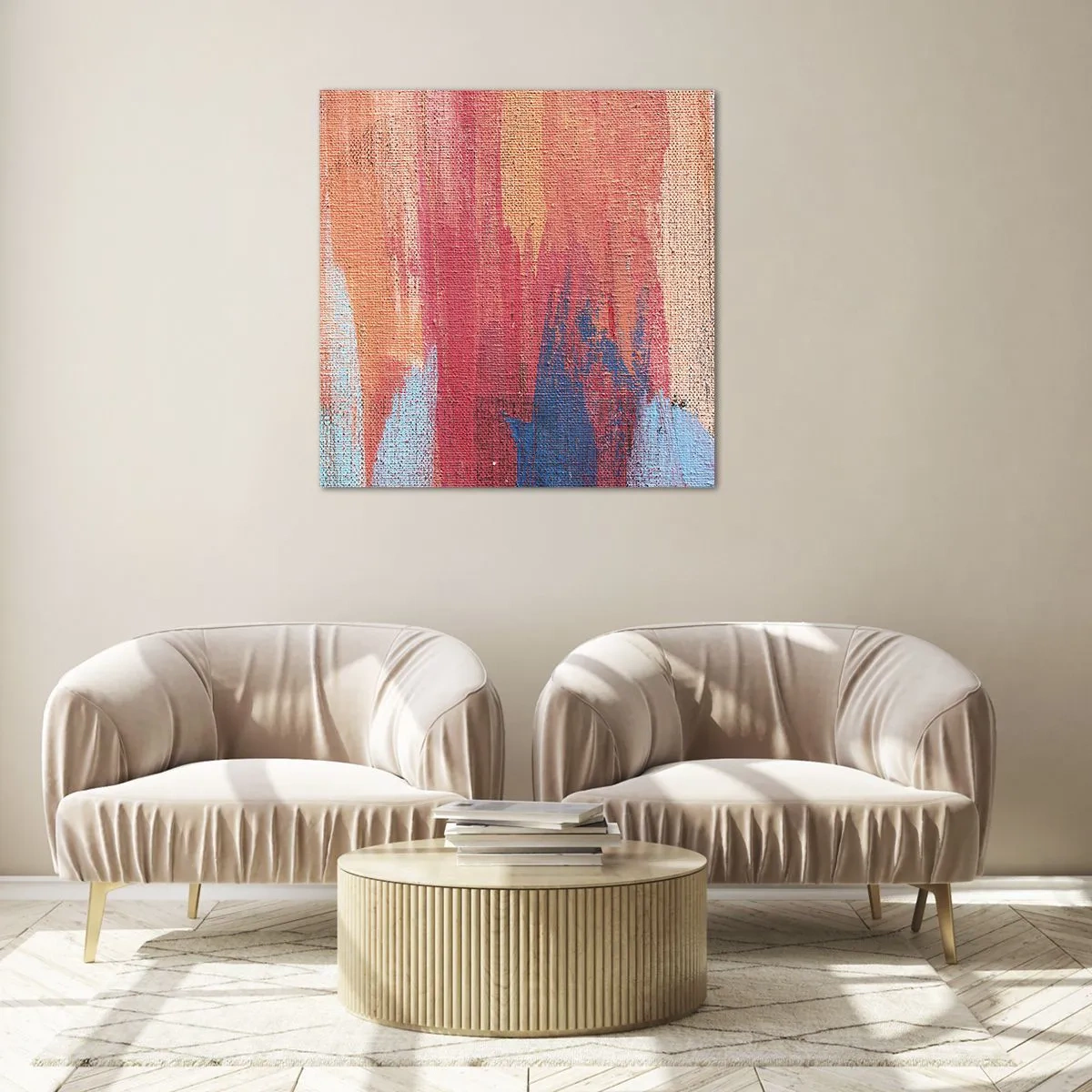 Obraz na skle - Stekať dúhou - 60x60 cm