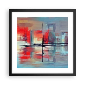 Plagát v čiernom ráme - Krajina v neznámej dimenzii - 40x40 cm