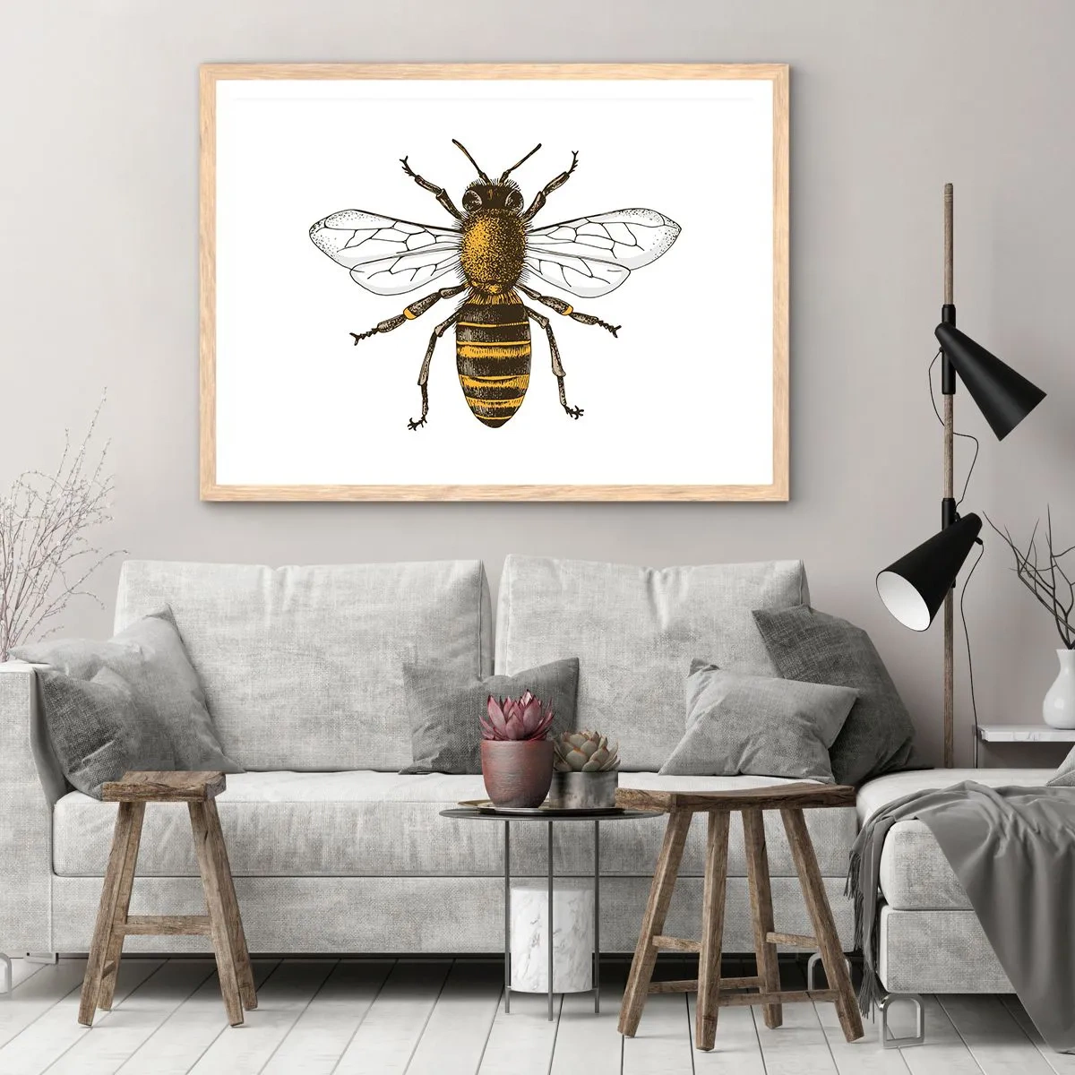 Plagát v ráme zo svetlého duba - Krásna a dobrá - 100x70 cm