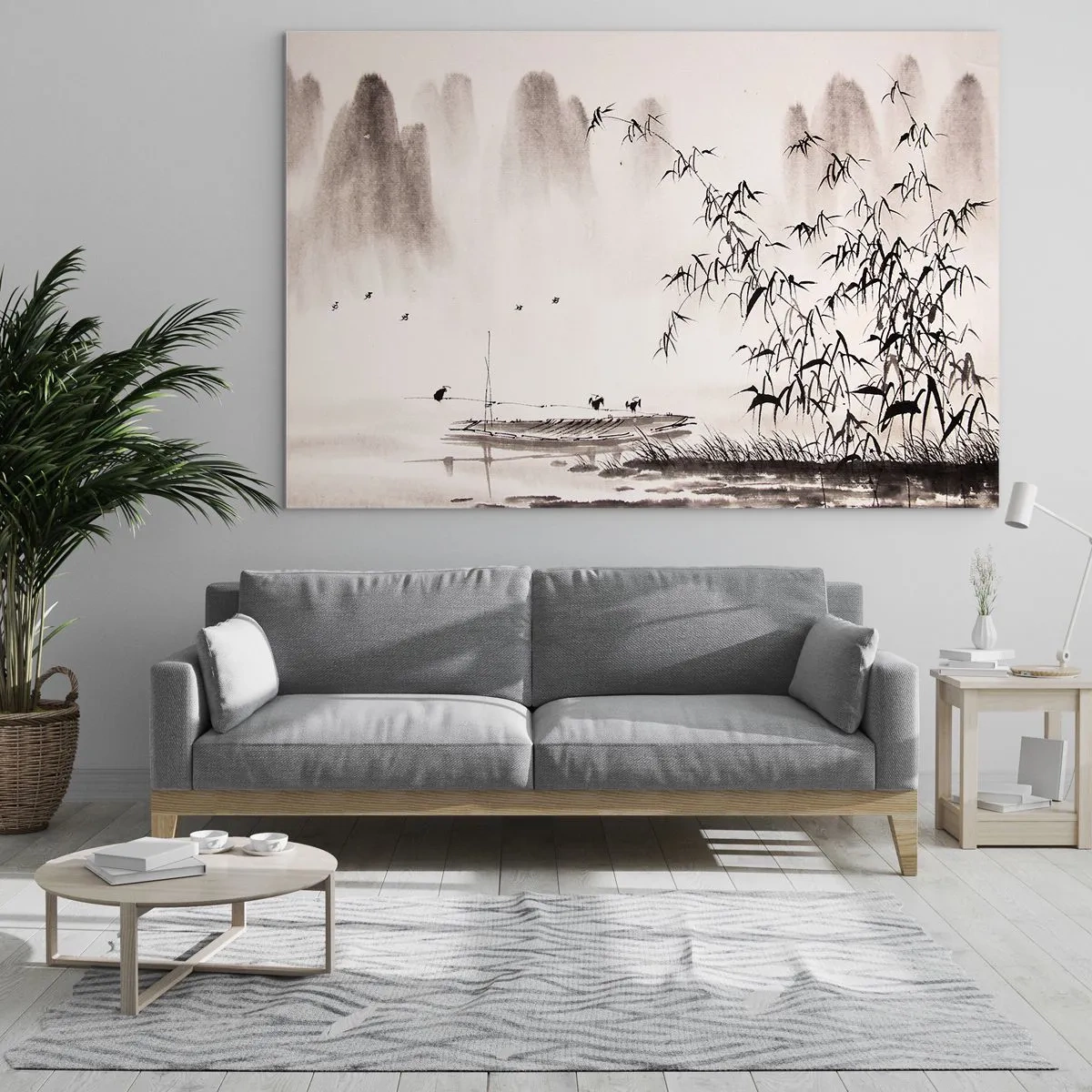 Obraz na skle - Pokoj ryžových polí - 100x70 cm