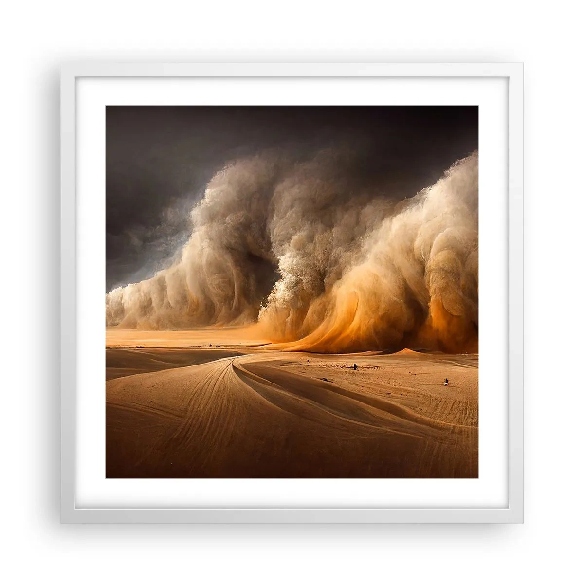 Plagát v bielom ráme - Hnev púšte - 50x50 cm