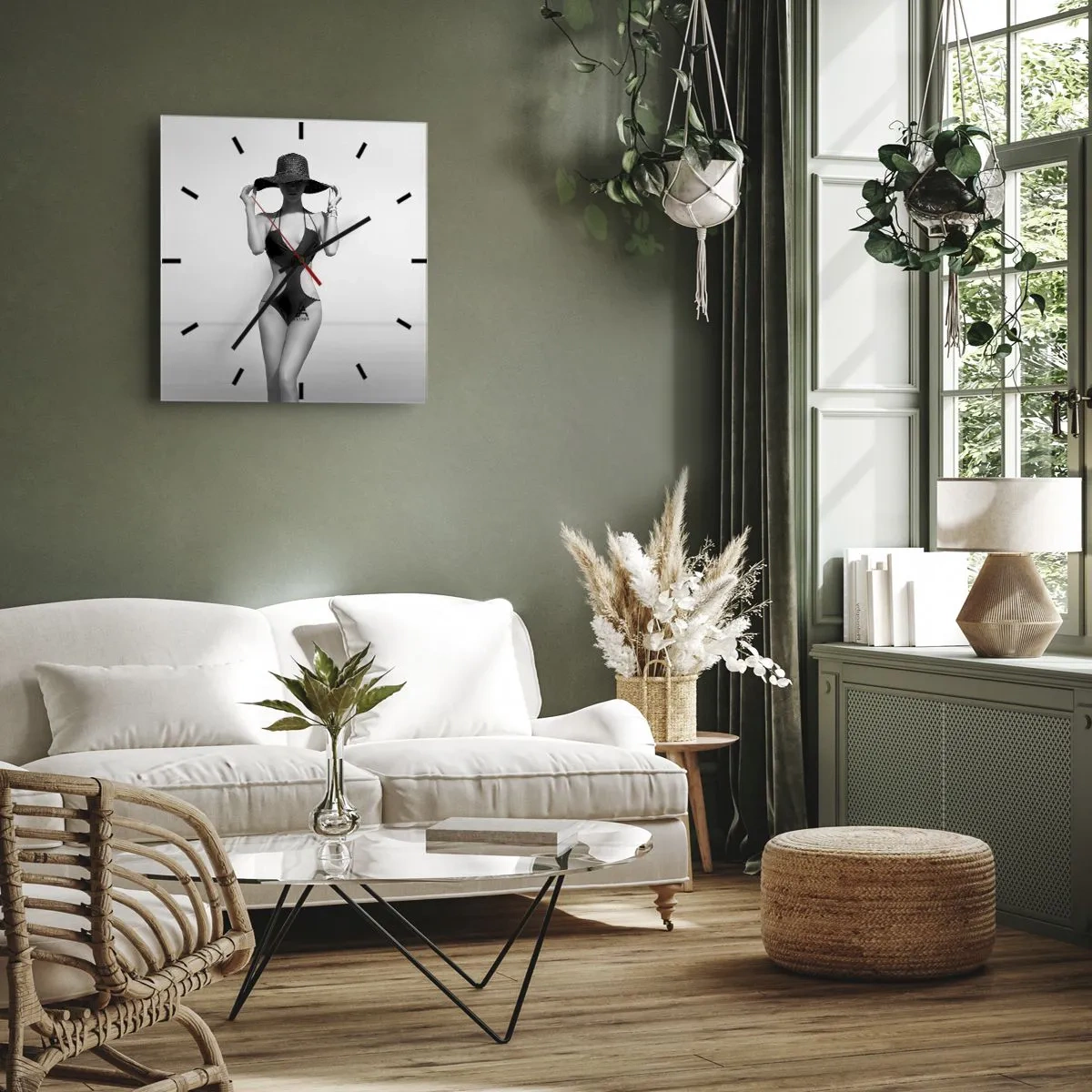 Nástenné hodiny - Volám sa: Elegancia - 40x40 cm