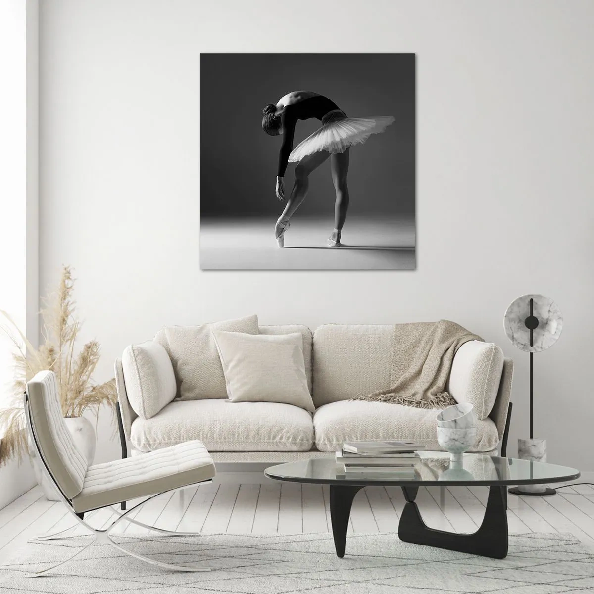 Obraz na skle - Bella ballerina - 70x70 cm