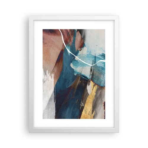 Plagát v bielom ráme - Na plno a s energiou - 30x40 cm