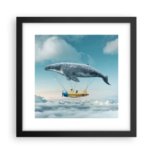 Plagát v čiernom ráme - Prečo by nie? - 30x30 cm