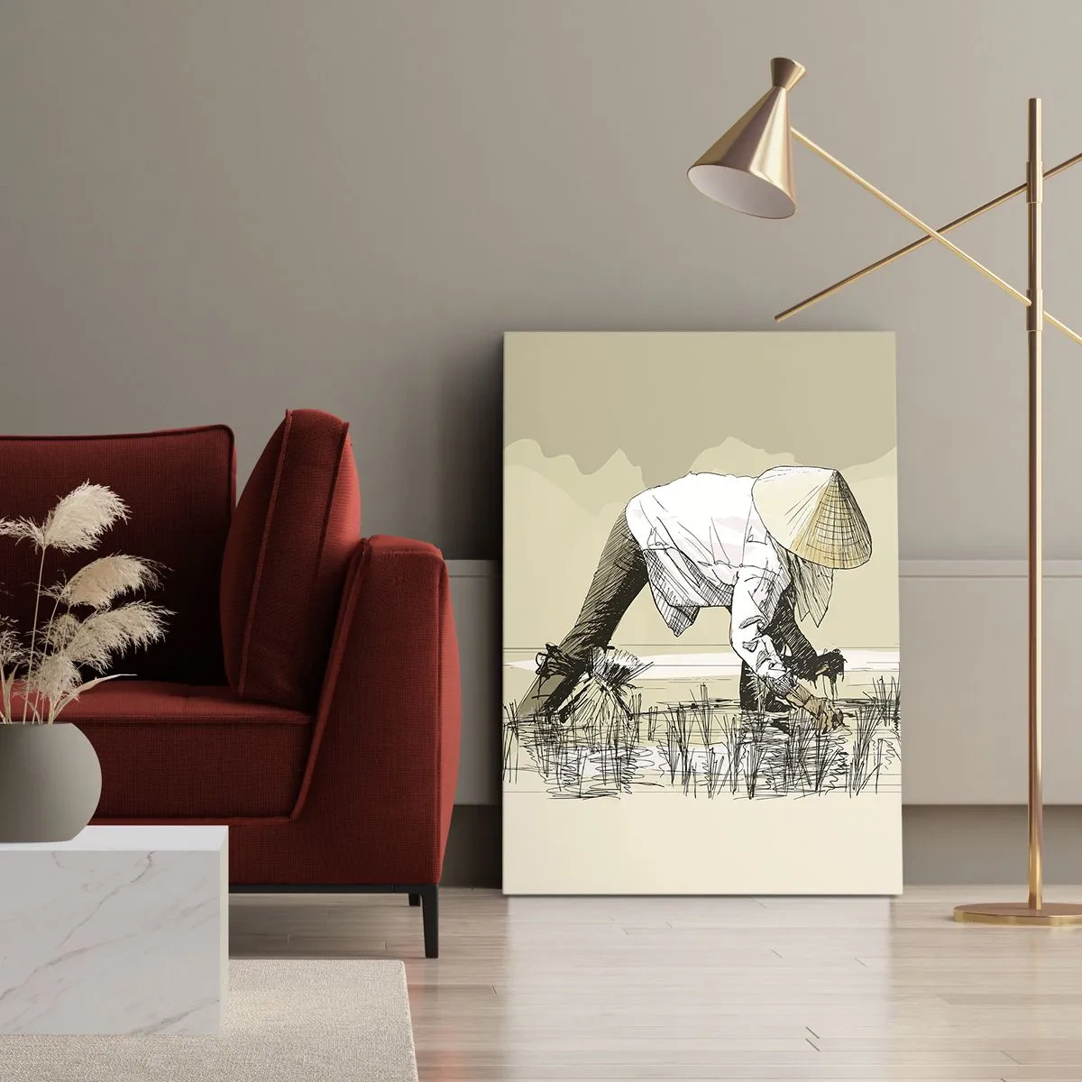 Obraz na plátne - Úspešný zber - 70x100 cm