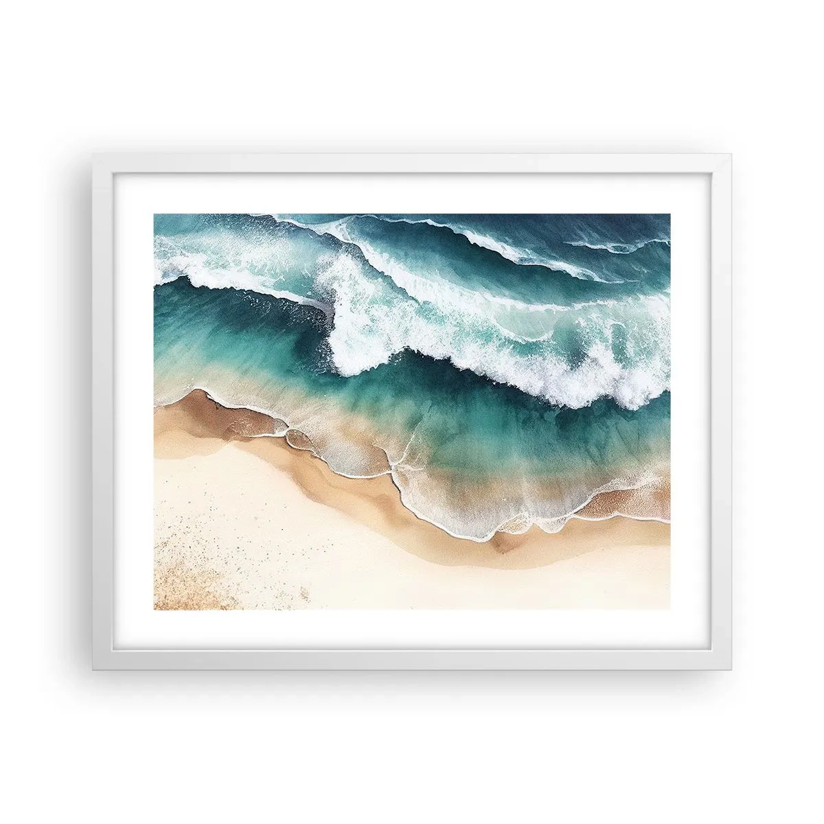 Plagát v bielom ráme - Odveké stretnutie - 50x40 cm