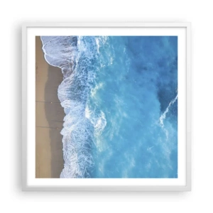 Plagát v bielom ráme - Sila modrej - 60x60 cm