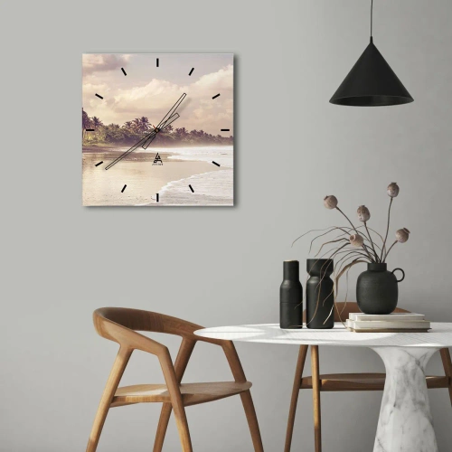 Nástenné hodiny - Pohladenie vĺn - 30x30 cm