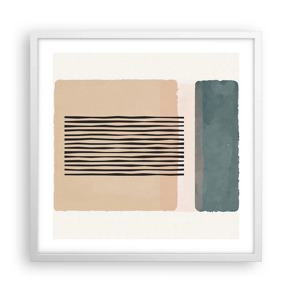 Plagát v bielom ráme - Všetko v poriadku - 50x50 cm