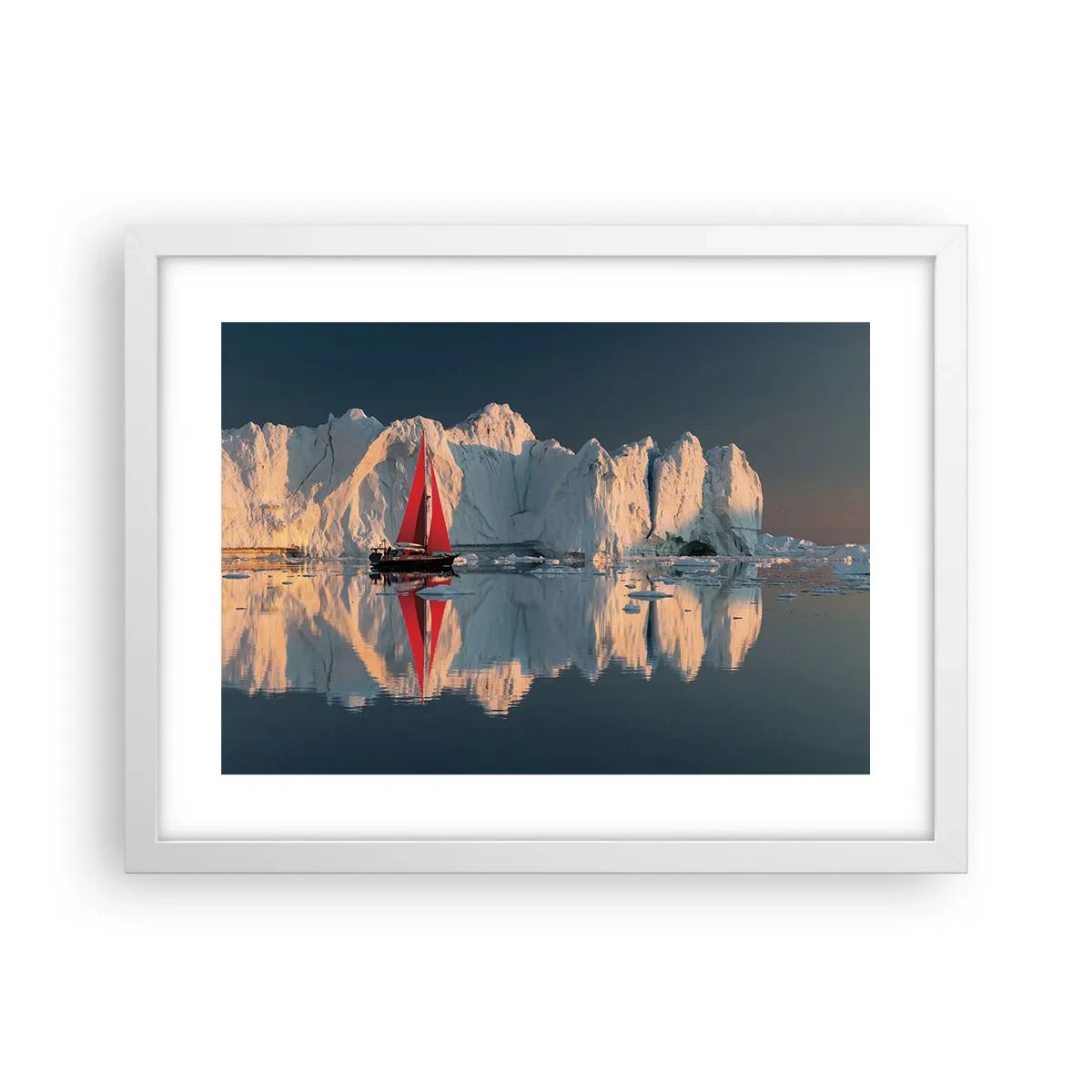 Plagát v bielom ráme - Na okraji sveta - 40x30 cm