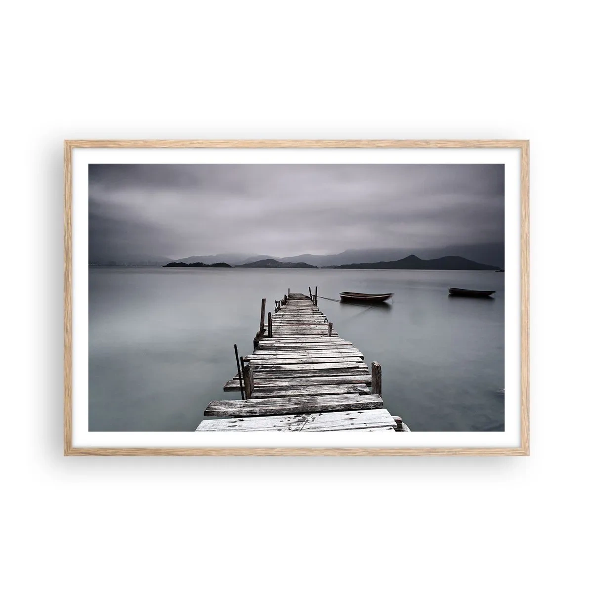 Plagát v ráme zo svetlého duba - Zajtra môžeš vyraziť - 91x61 cm