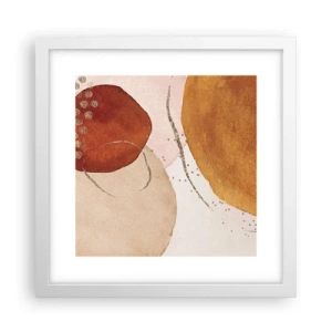 Plagát v bielom ráme - Zaoblenie a pohyb - 30x30 cm