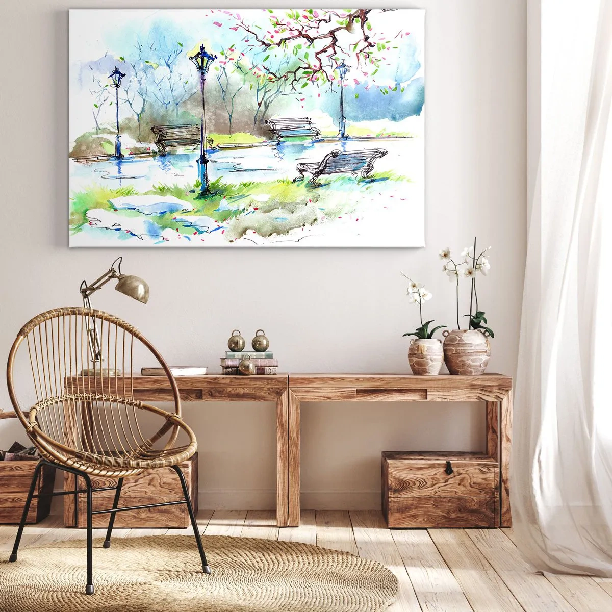 Obraz na plátne - Kúzlo parkového ticha - 120x80 cm