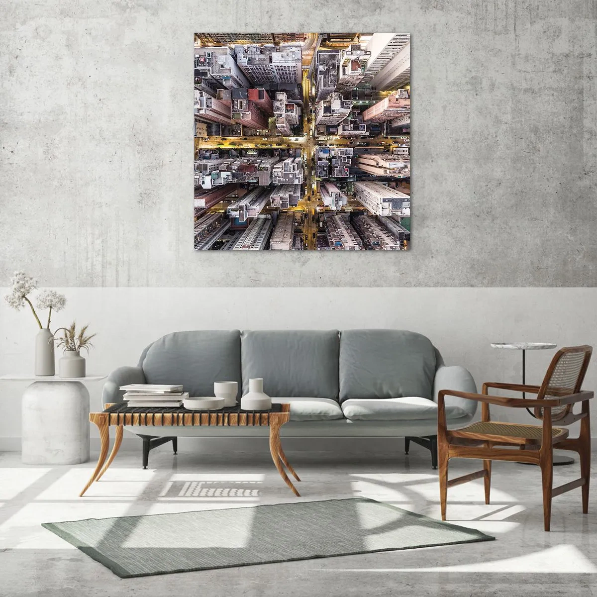 Obraz na skle - Pozdrav z Hongkongu - 60x60 cm