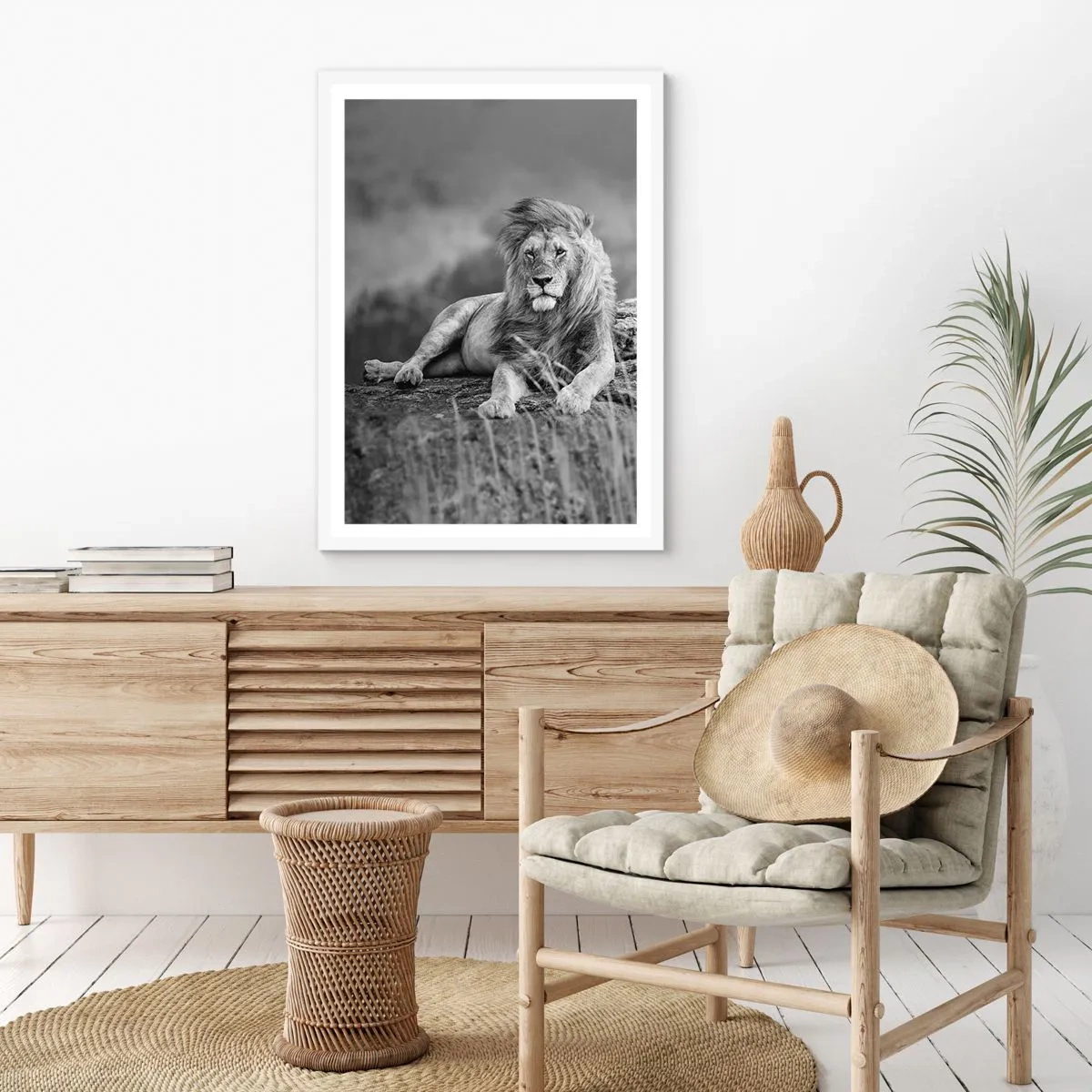 Plagát v bielom ráme - Kráľovská siesta - 50x70 cm