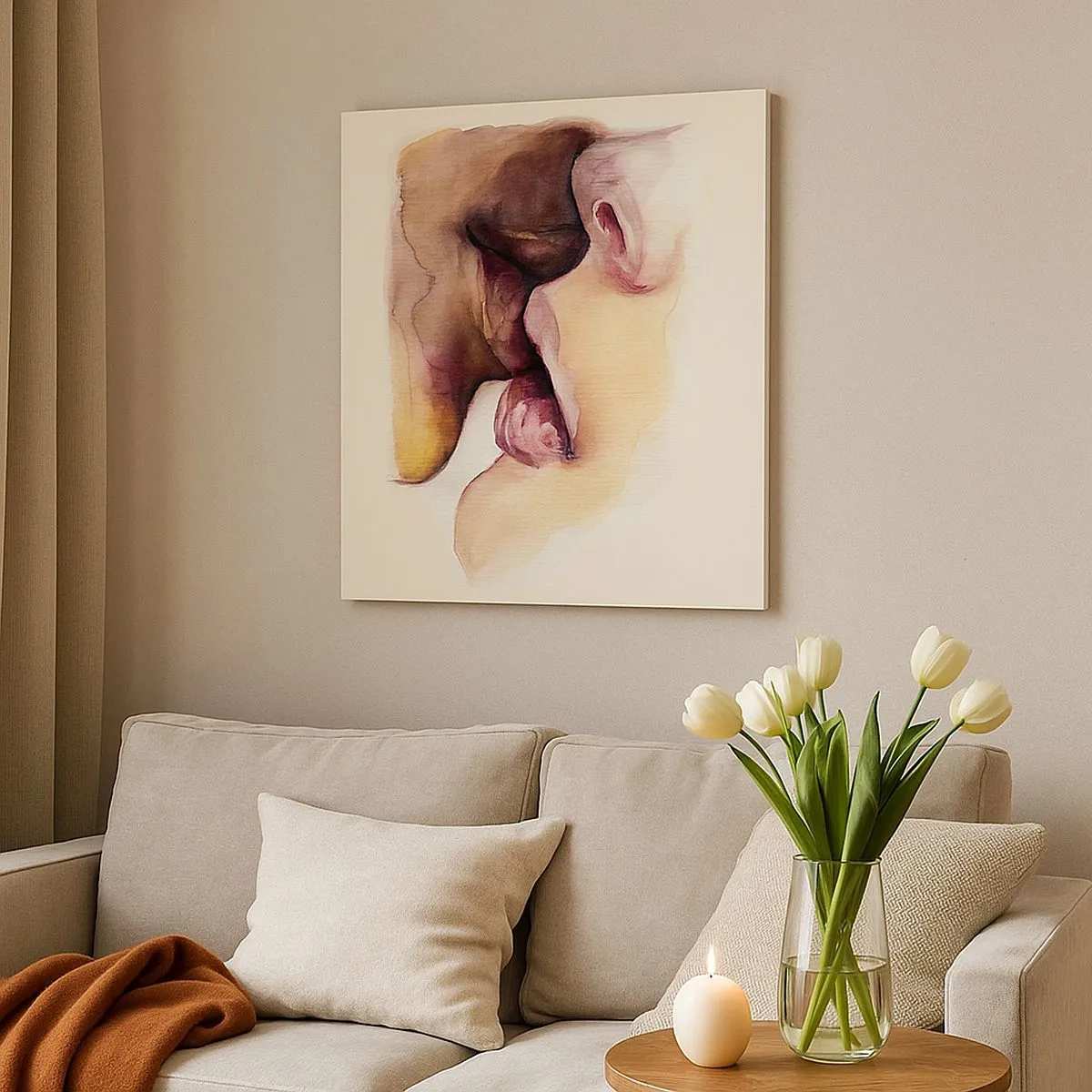 Obraz na plátne - Ako noc a deň, zem a nebo - 30x30 cm