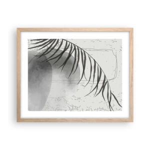 Plagát v ráme zo svetlého duba - Subtílna exotika prírody - 50x40 cm