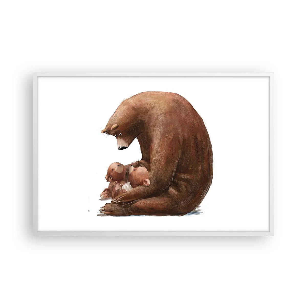 Plagát v bielom ráme - Sladké sny, deti - 91x61 cm