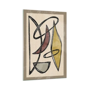 Obraz na skle - Zvisle a vodorovne - 70x100 cm
