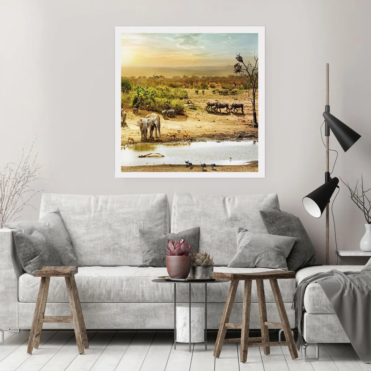 Plagát - „Z raja opäť pramenila rieka…“ - 40x40 cm