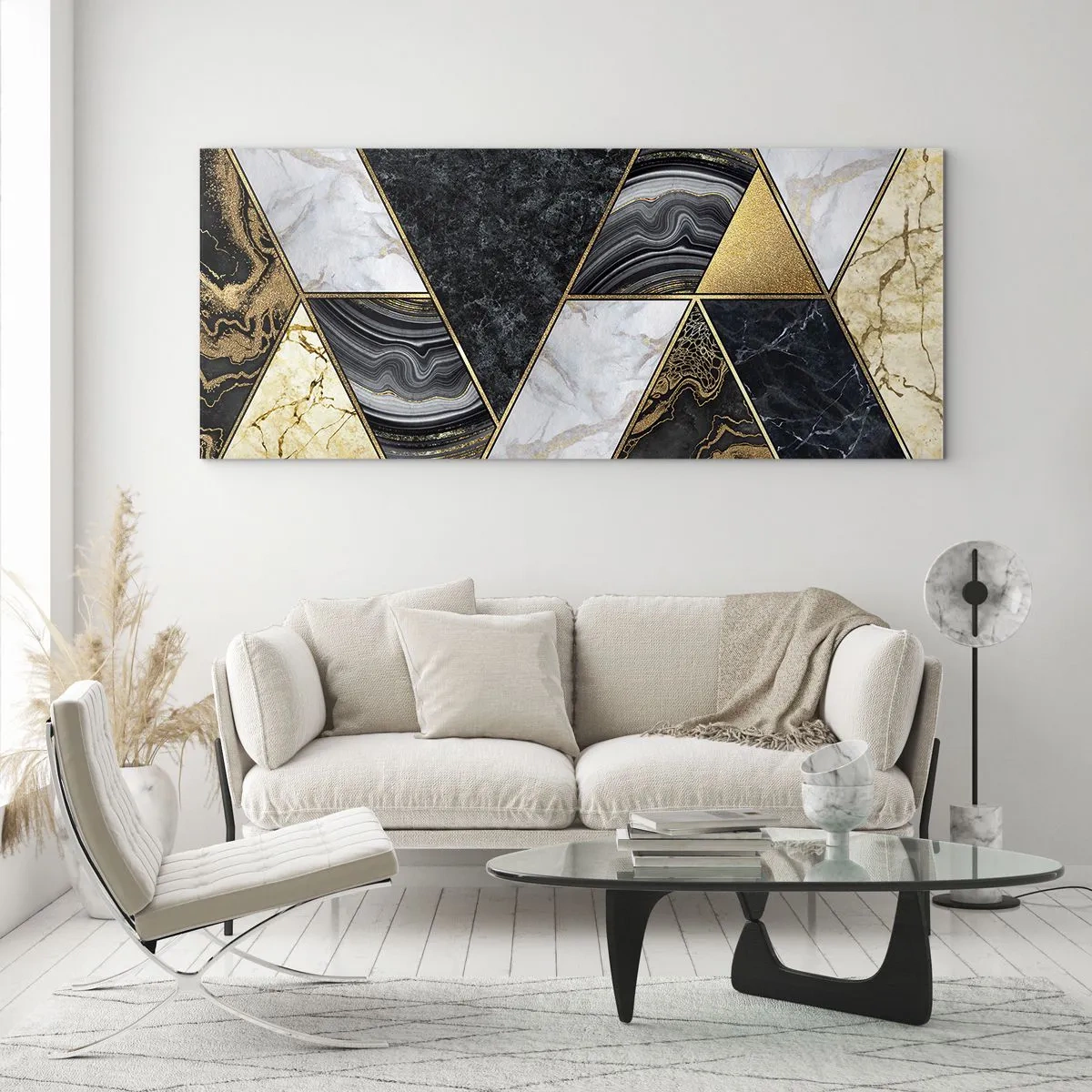 Obraz na skle - Kameň vedľa kameňa - 100x40 cm