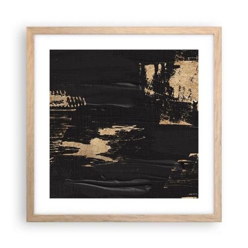 Plagát v ráme zo svetlého duba - Stopa dotyku - 40x40 cm