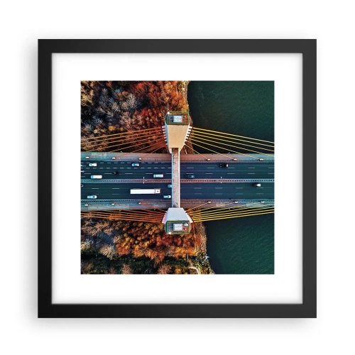 Plagát v čiernom ráme - Za vodami, za lesmi - 30x30 cm