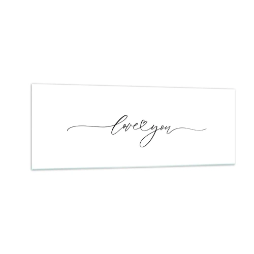 Obraz na skle - Čierne na bielom - 140x50 cm