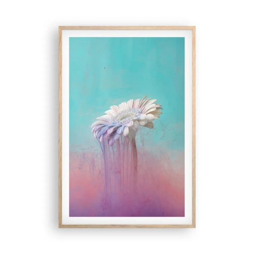 Plagát v ráme zo svetlého duba - Záhrobia kvetín - 61x91 cm