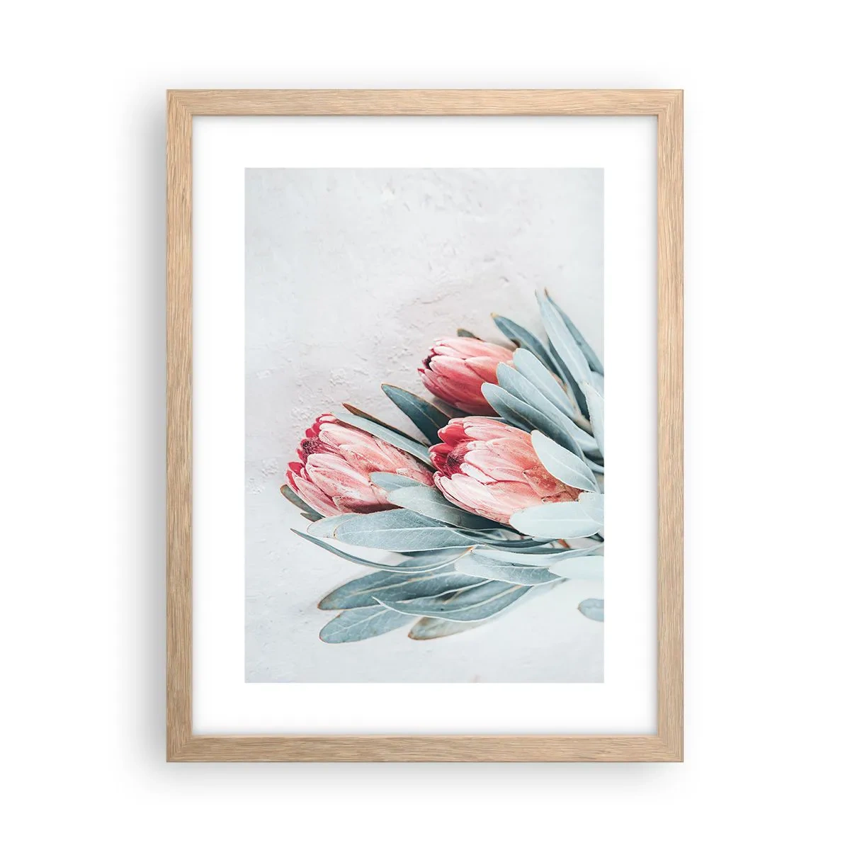 Plagát v ráme zo svetlého duba - Zahanbené svojou vlastnou krásou - 30x40 cm