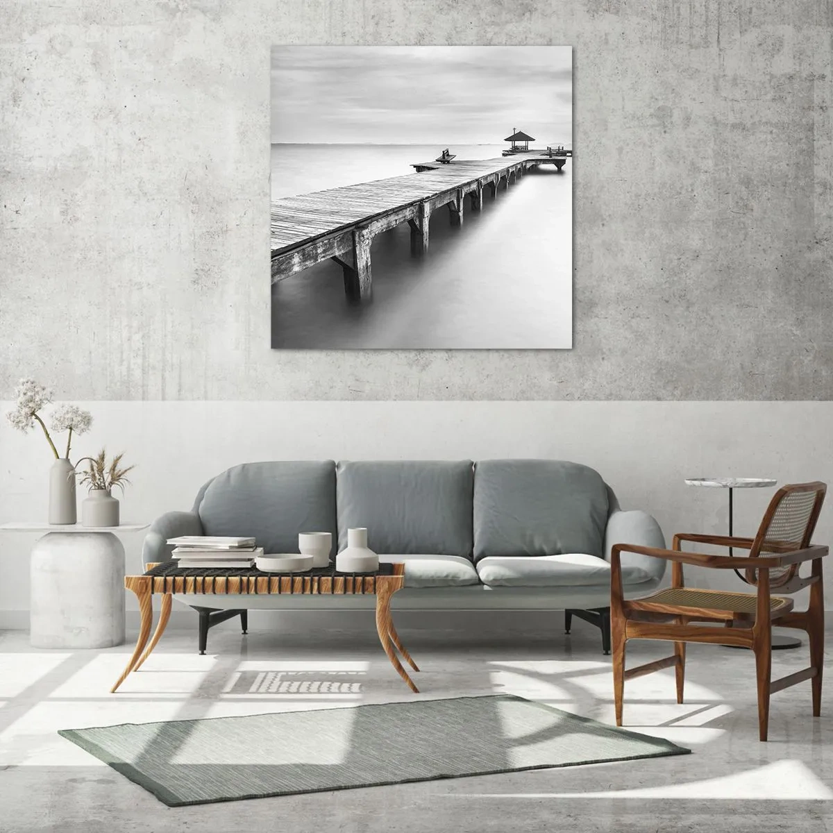 Obraz na skle - Ďaleko od nás - 70x70 cm