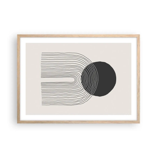 Plagát v ráme zo svetlého duba - Chvenie a istota - 70x50 cm