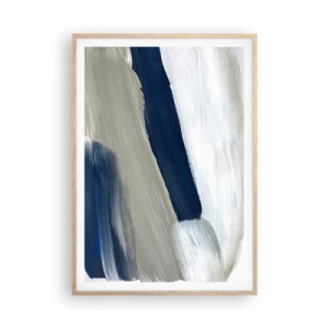 Plagát v ráme zo svetlého duba - Stretnutie s bielou - 70x100 cm