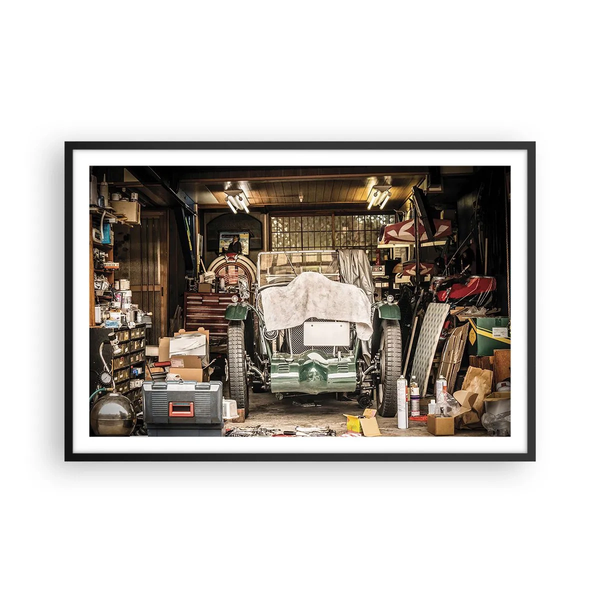 Plagát v čiernom ráme - Späť do minulosti - 91x61 cm