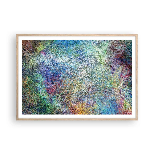 Plagát v ráme zo svetlého duba - To nie je tak jednoduché - 100x70 cm