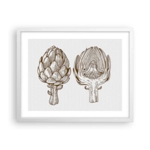 Plagát v bielom ráme - Hodiny anatómie - 50x40 cm