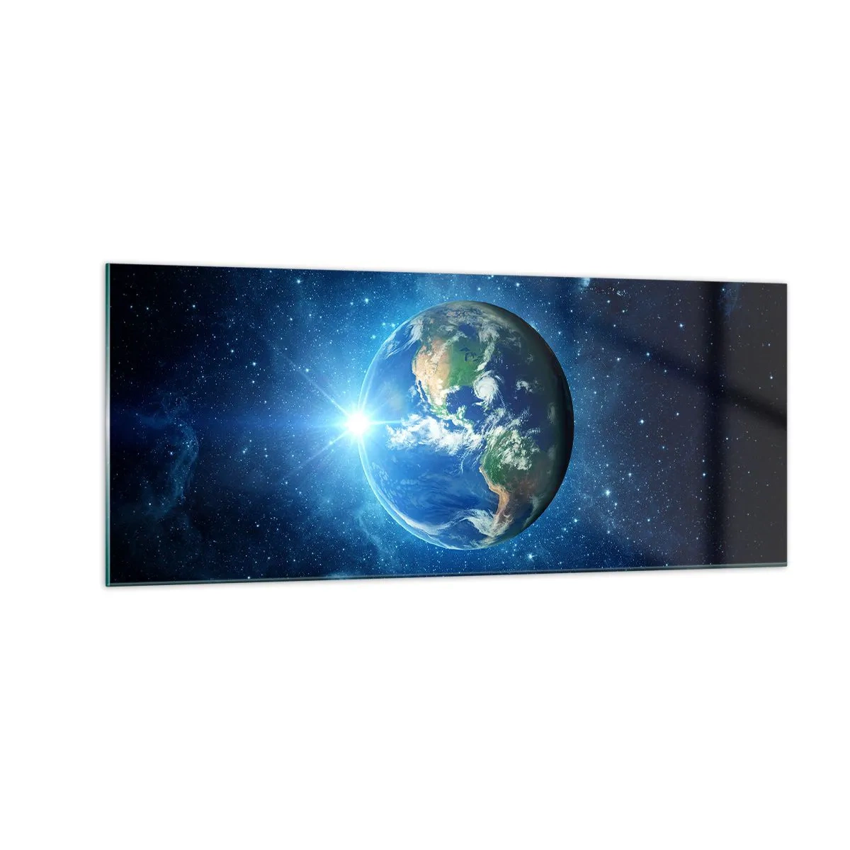 Obraz na skle - Sme v nebi - 100x40 cm