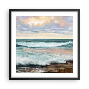 Plagát v čiernom ráme - Tu uhladíš dušu - 50x50 cm